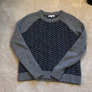 Madewell Gray and blue Crewneck Sweater